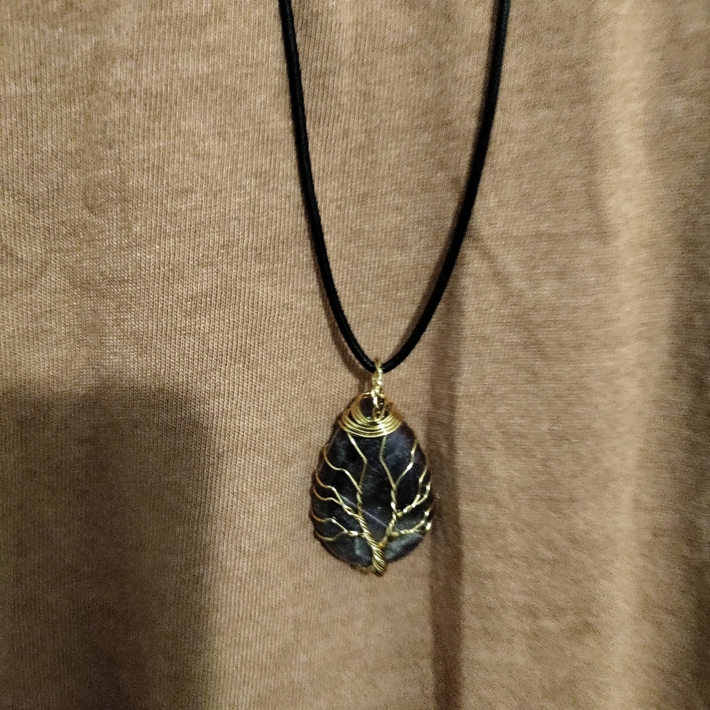 Black obsidian necklace